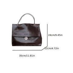 Durable Lightweight Briefcase with Adjustable Strap & Turn Lock Closure