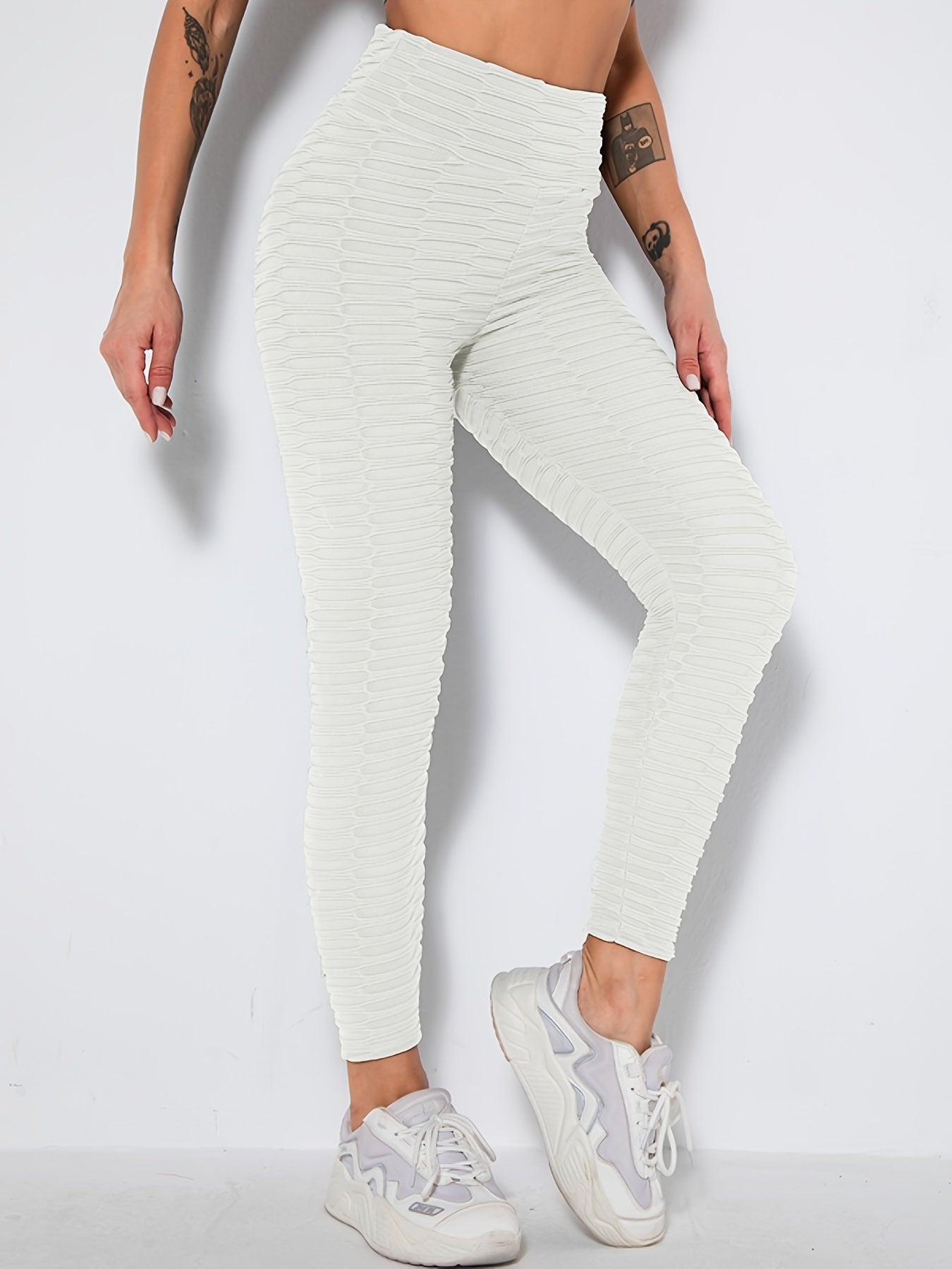 High Waist Elastic Bottoms Slim Leggings Women's Clothing