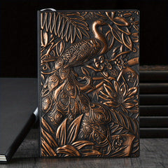 A5 Peacock Embossed Business Notebook - 100 Sheets