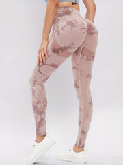 Tie Dye Slim Fit Yoga Leggings High Waist Gym Running Pants