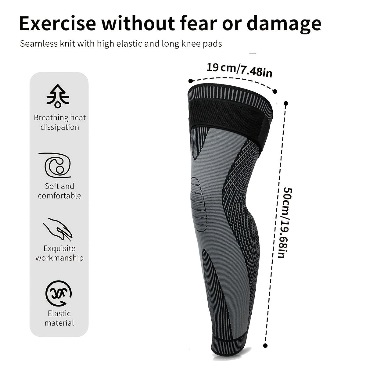 Latex Elastic Knee Pad for Fitness & Sports