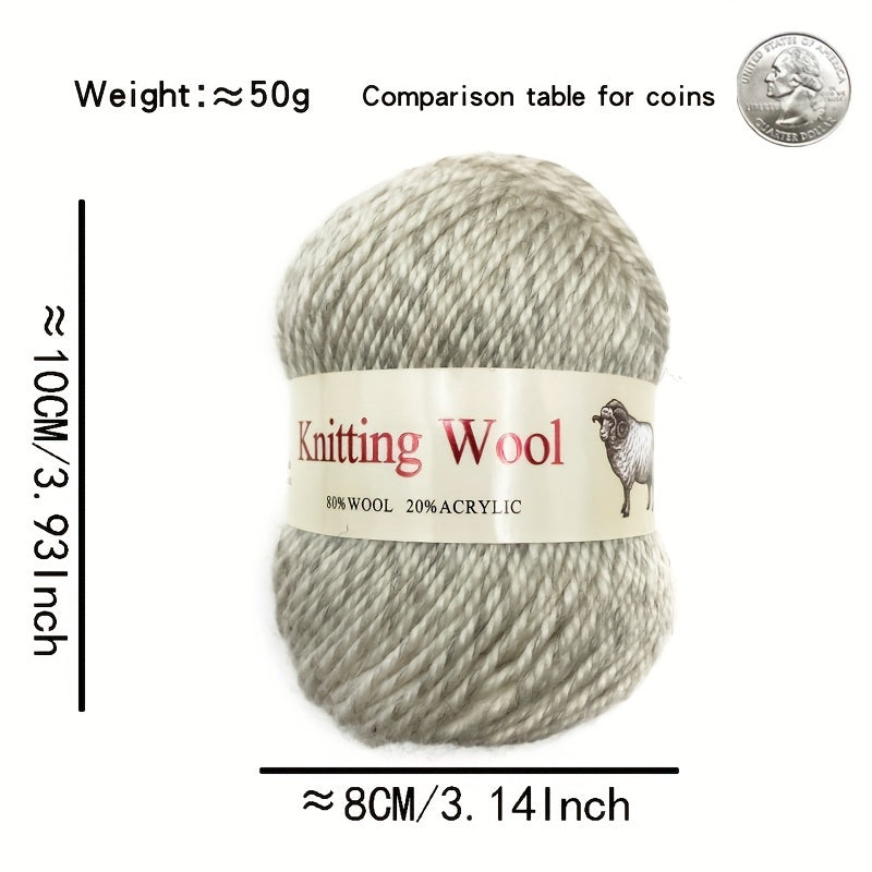 5 Pcs Hand Knitted Wool Thread - Warm & Close Fitting - Light & Soft