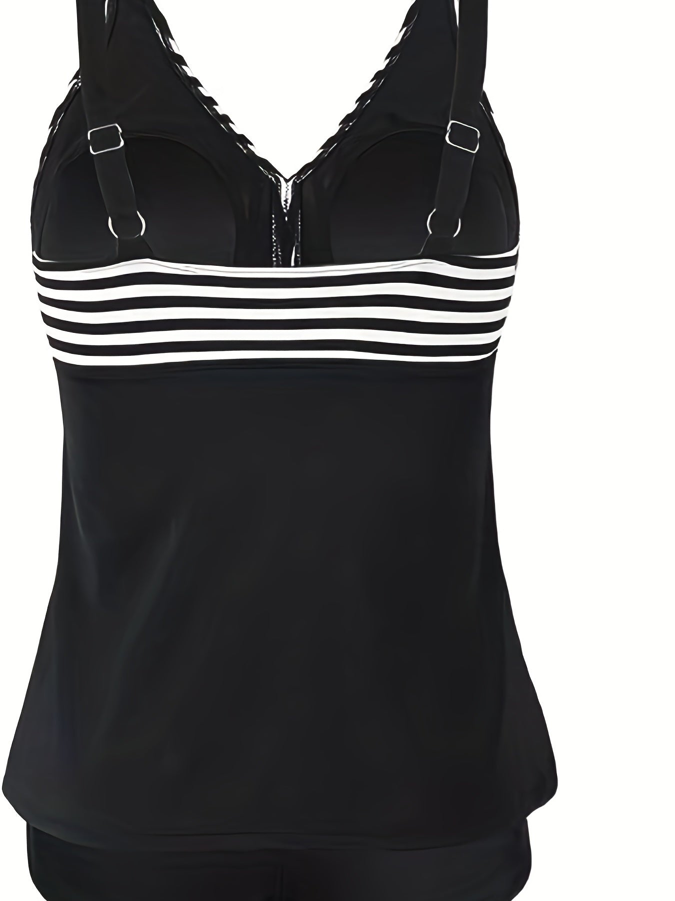 Women's Plus Size Tankini Set V Neck Cami Top & Shorts Swimsuit 2 Piece Set
