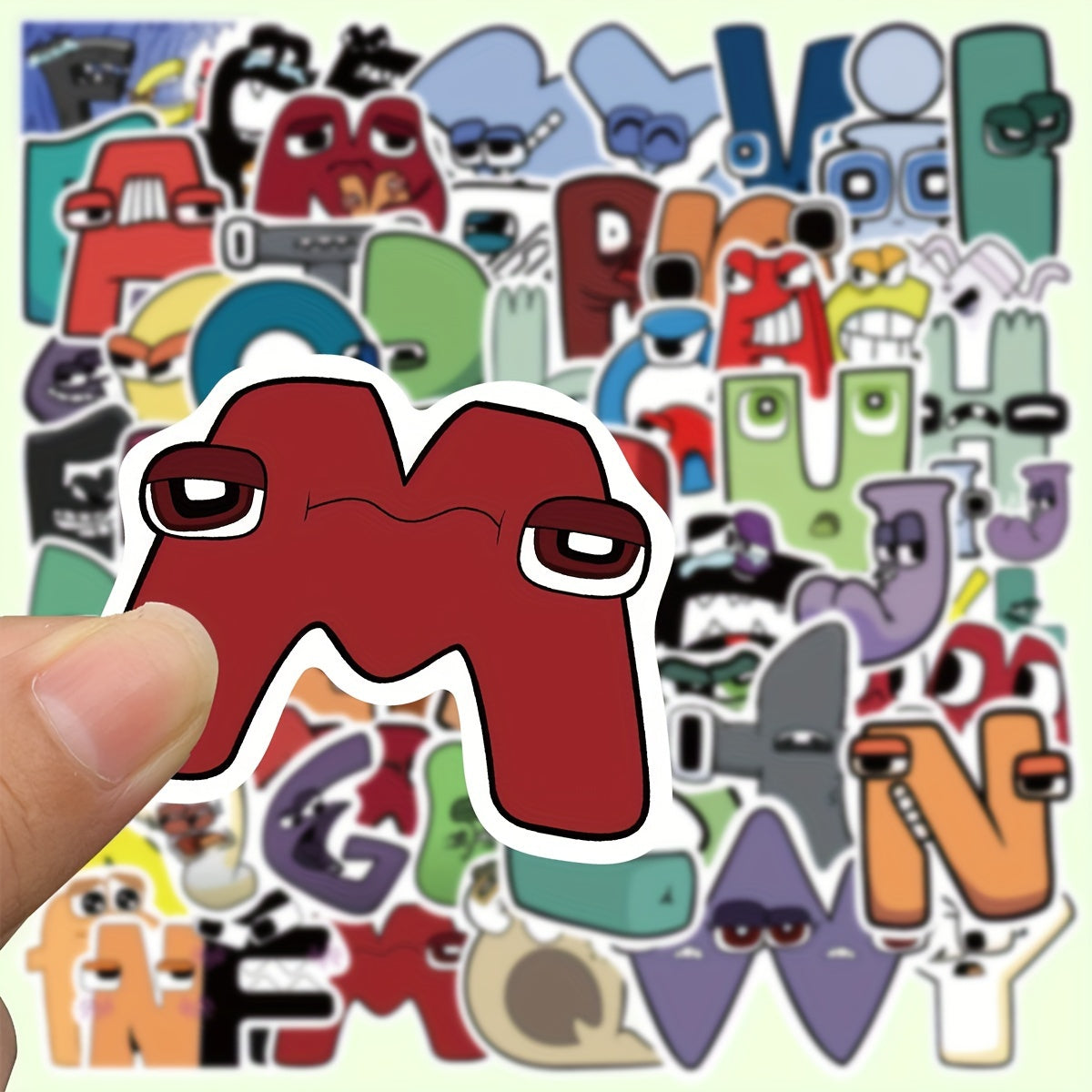 52 Sheets Letter Sticker for Phone Case DIY Decorative Sticker