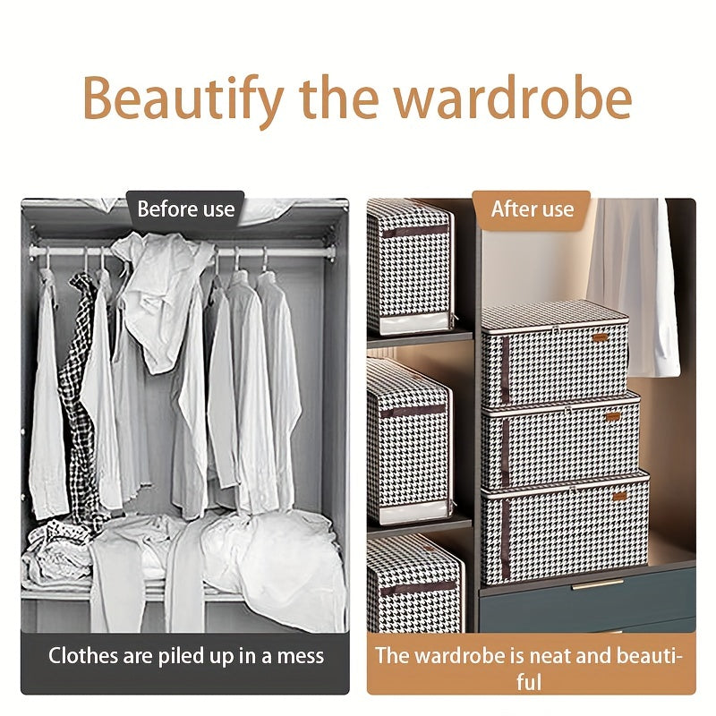 Portable Clothes Storage Bag Quilt Box for Wardrobe Sorting
