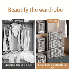 Portable Clothes Storage Bag Quilt Box for Wardrobe Sorting