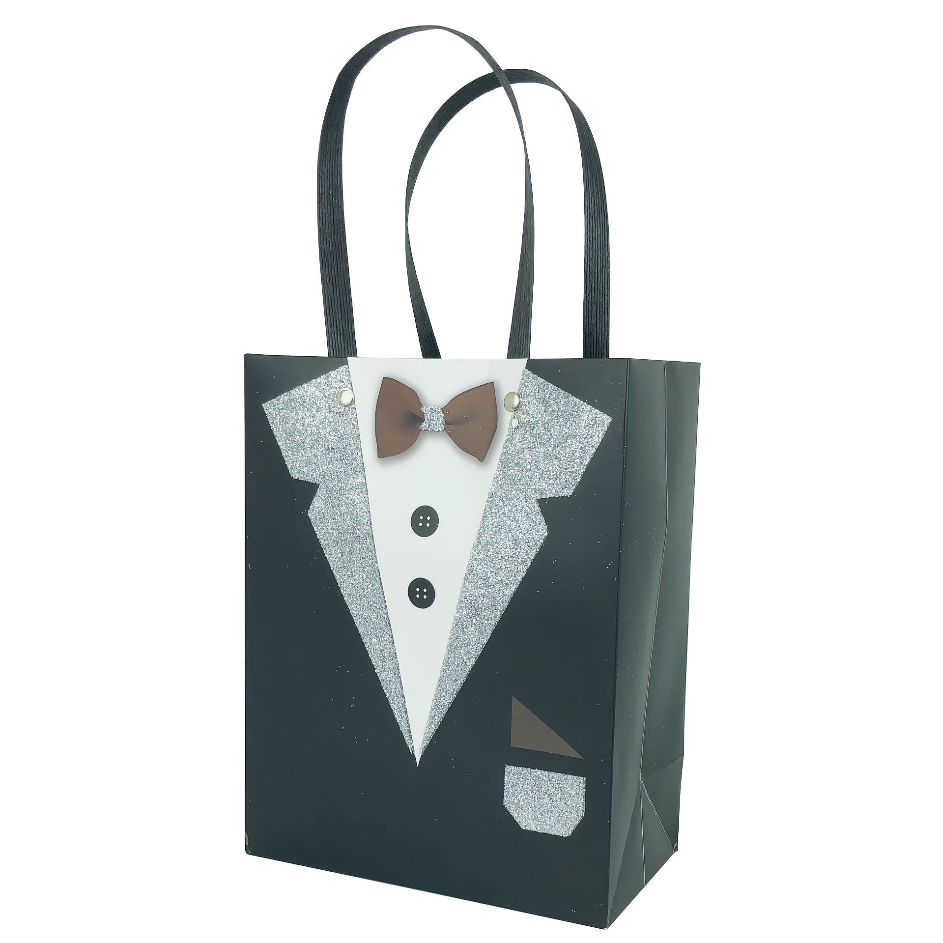 5pcs 3D Tuxedo Gift Bags for Groomsmen, Bachelor Party Favors