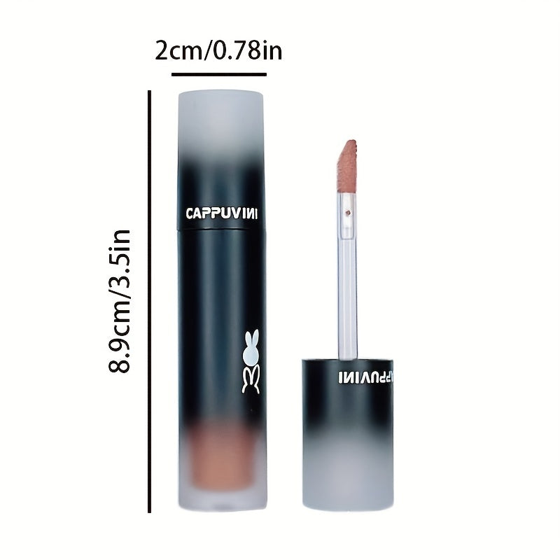 6-Color Long Lasting Waterproof Lip Gloss with Velvet & Matte Finish