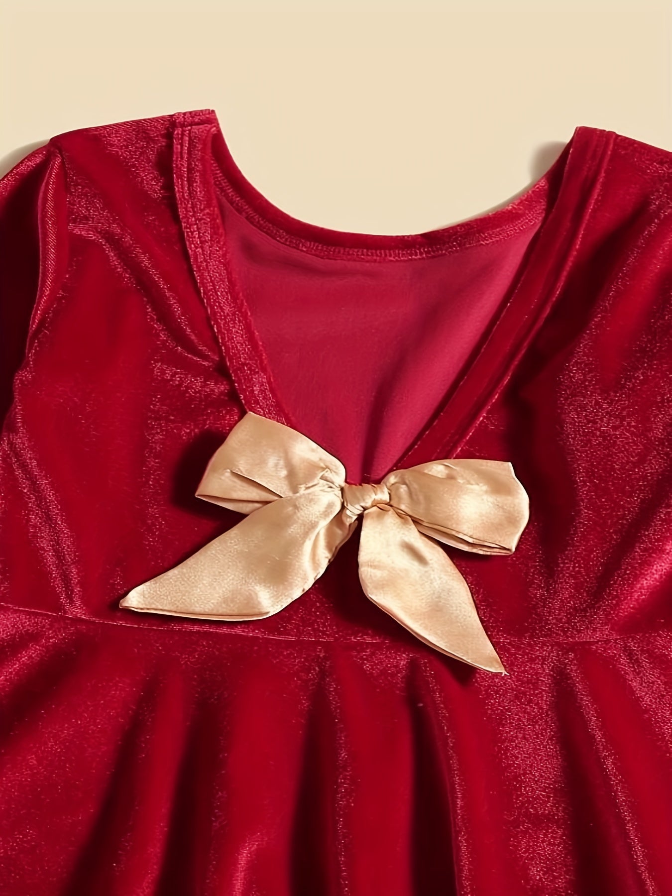 Velvet Christmas Dress For Toddler Kid Girls Party Wear