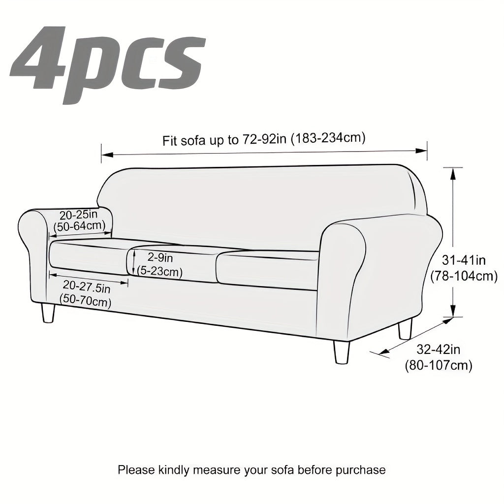 Waterproof Non-slip Sofa Slipcover Set for Living Room Decor
