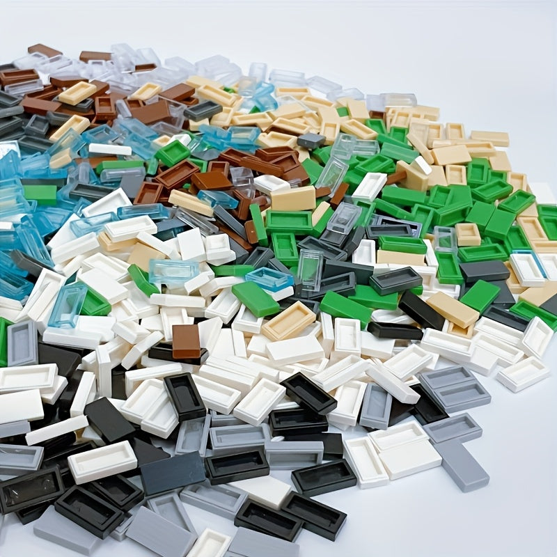 ABS Plastic 1x2 Light Plate Bricks Mixed Building Blocks DIY Education Toy Parts