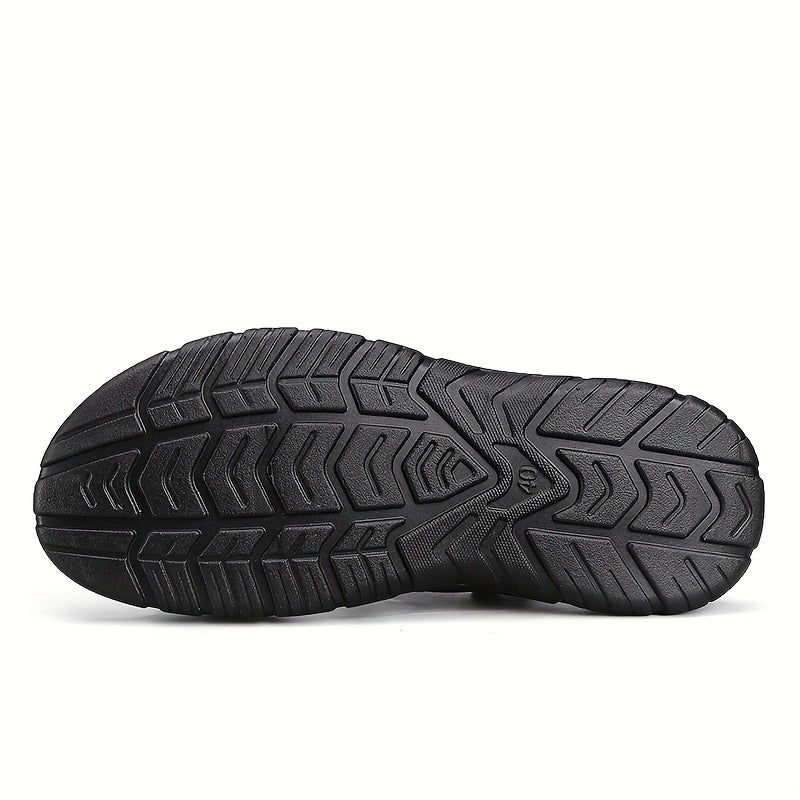 Men's Open Toe Slip On Sandals Casual Outdoor Anti-Skid Flat Beach Sandals