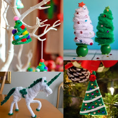 300pcs Dark Green Pipe Cleaner Craft Chenille Rod Christmas DIY Craft