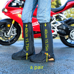 PVC Motorcycle Rainproof Shoe Cover Anti Slip High Cylinder Rain S