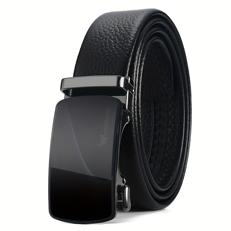 Men's Automatic Buckle Leather Belt Pants Belt