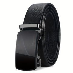 Men's Automatic Buckle Leather Belt Pants Belt
