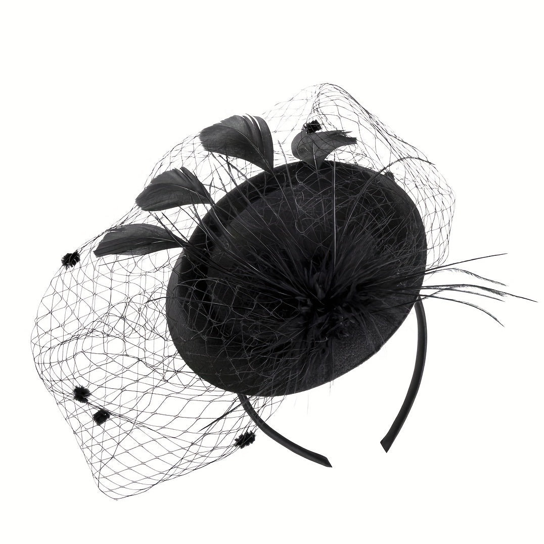 Women's Flower Veil Head Piece Fascinator Tea Party Derby Hat Head Accessory