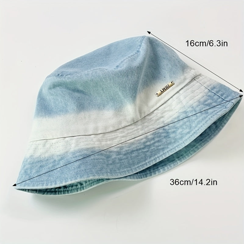 Denim Washed Bucket Hats & Gradient Sun Hat