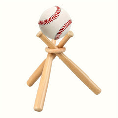 Wood Baseball Bat Display Stand Small Racket Holder Rack