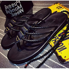 Men's 3-Strap Thong Sandals Non-Slip Flip Flops