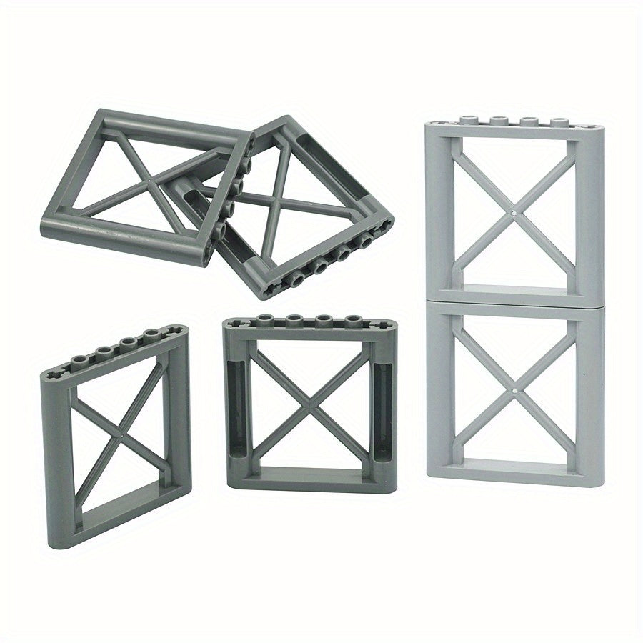 6pcs Building Block Set with 6x6 Dot Support Frame for Educational Toy