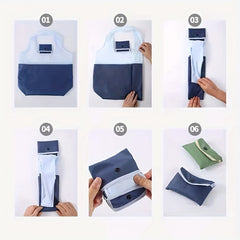 4 Reusable Grocery Bags Waterproof Tote Bag Large Capacity Kitchen Food Storage