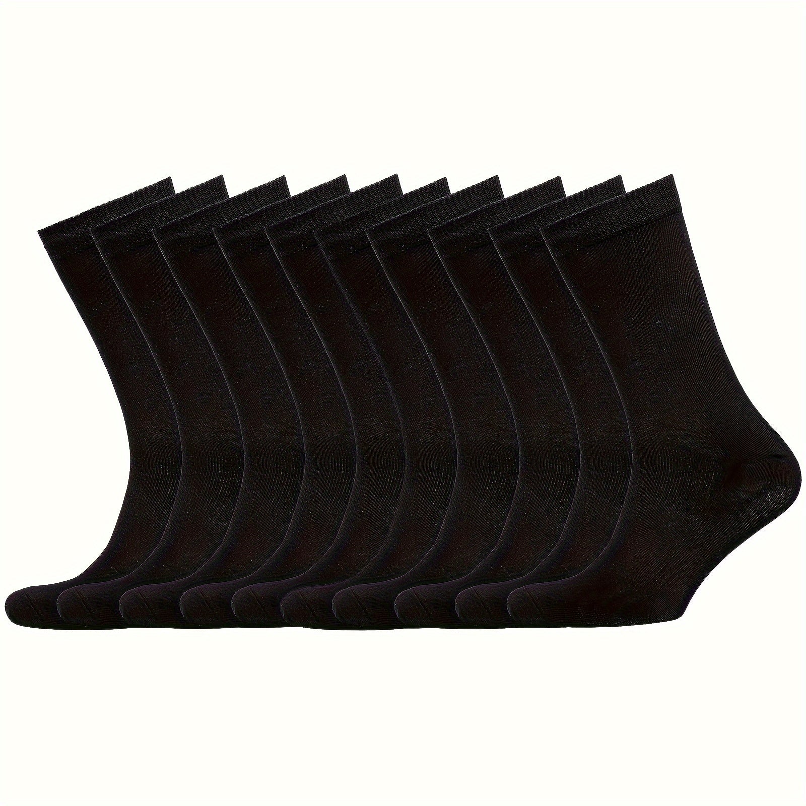 Classic Business Crew Socks for Men and Women - Pack of 10