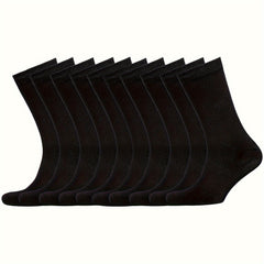 Classic Business Crew Socks for Men and Women - Pack of 10