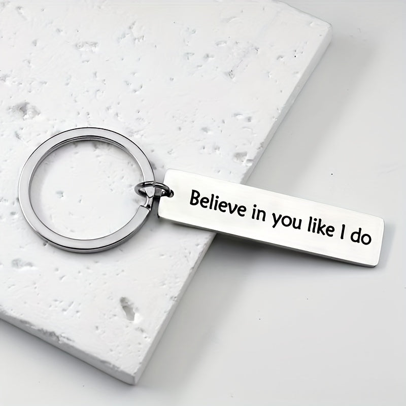 Motivational Keychain Gift For Friends Stainless Steel Keyring