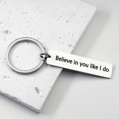 Motivational Keychain Gift For Friends Stainless Steel Keyring