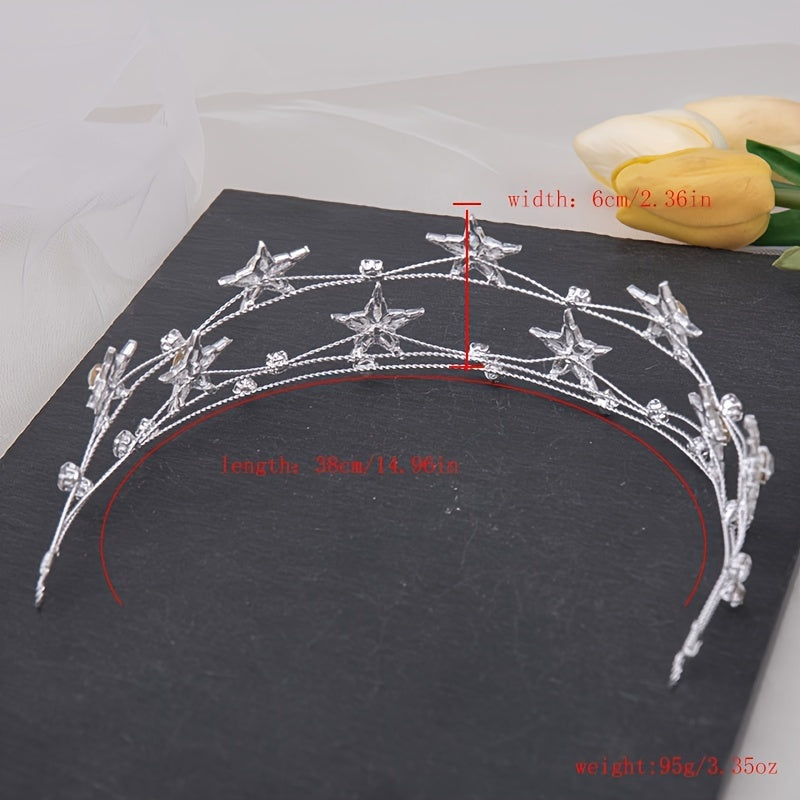 Rhinestone Star Hairband Headband Bridal Wedding Party Tiara