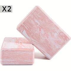 High Density Striped Yoga Blocks - Non Slip Yoga Bricks