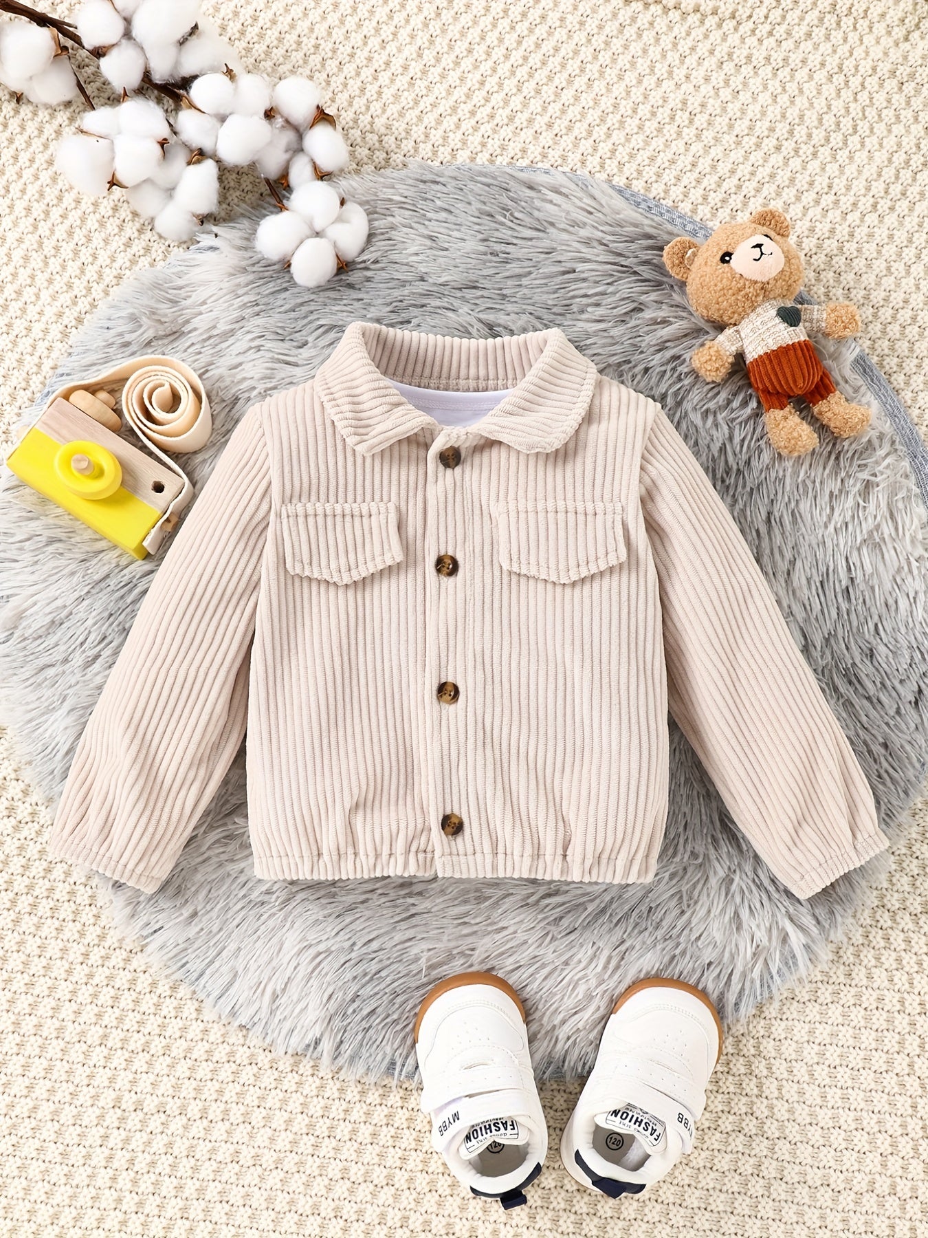 Baby Boys Outdoor Casual Jacket Girls Corduroy Winter Warm