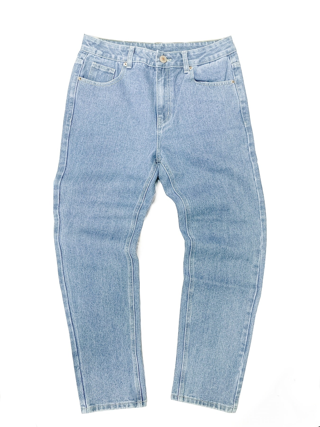 Men's Vintage Solid Straight Leg Denim Jeans