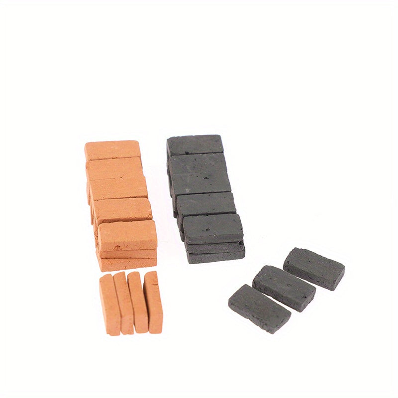 Mini Model House Building Blocks Red Bricks DIY Dollhouse Decor 1:1