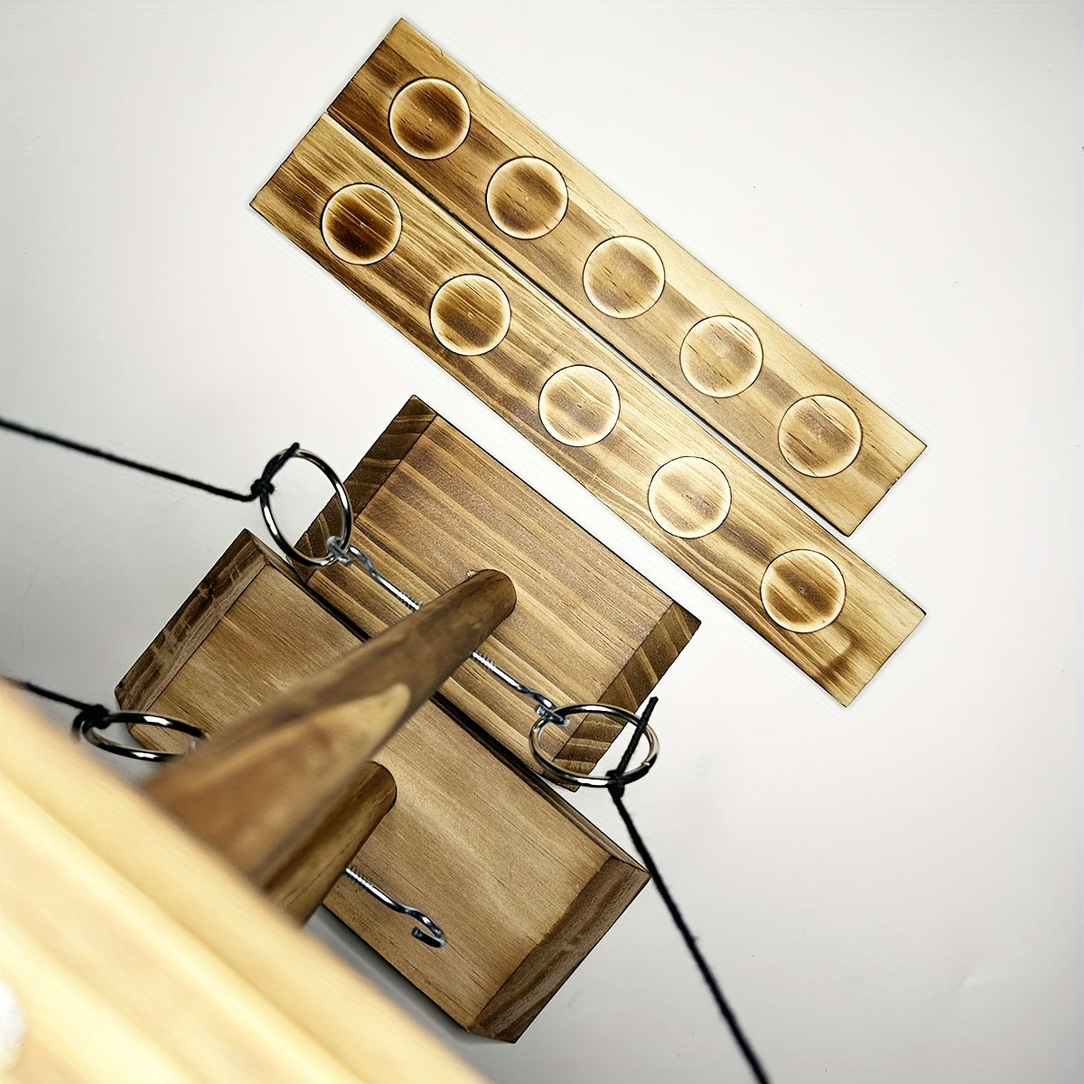 Hook And Ring Game - Wooden Ring Toss Set For Bars & Home Parties
