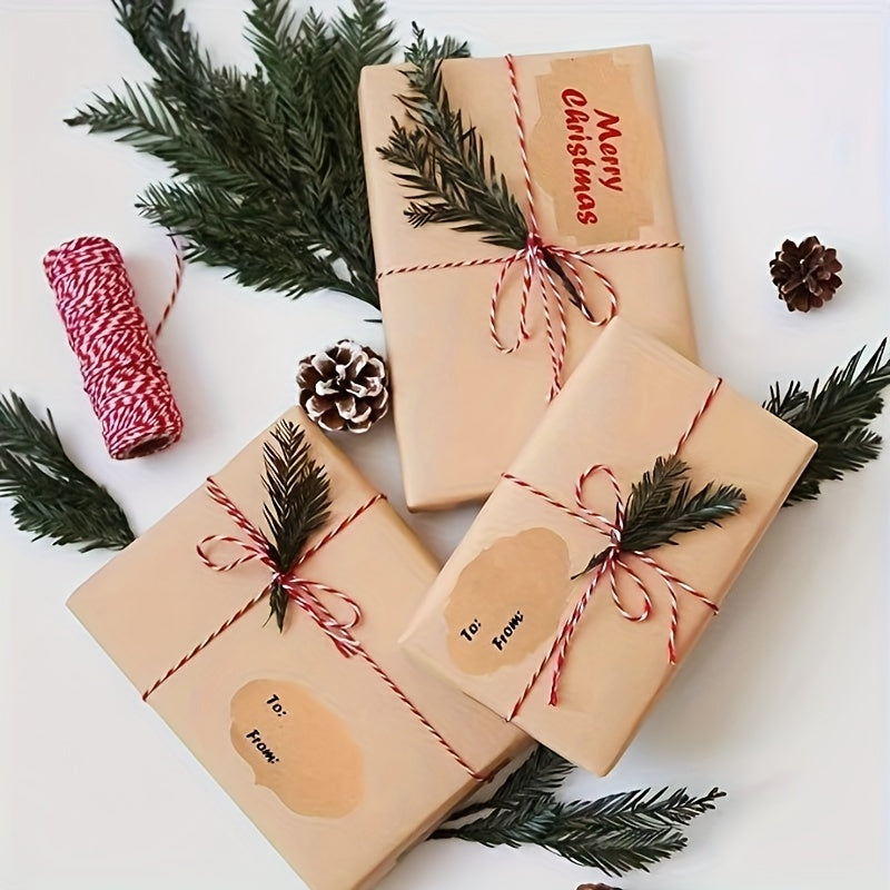 Cowhide Paper Packaging Sticker