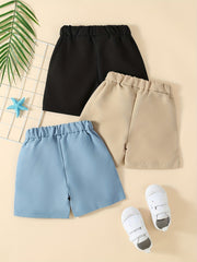 3PCS KNOW Pattern Boys Quick Drying Shorts for Summer
