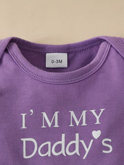 3pcs Baby Girls Daddy's Girl & Mommy's World Set - Onesie, Shorts & Headband