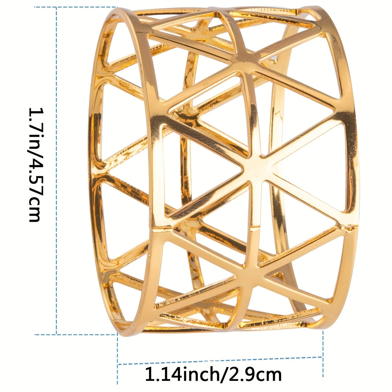 8PCS Golden Napkin Rings Set for Dining Holiday Anniversary Birthday