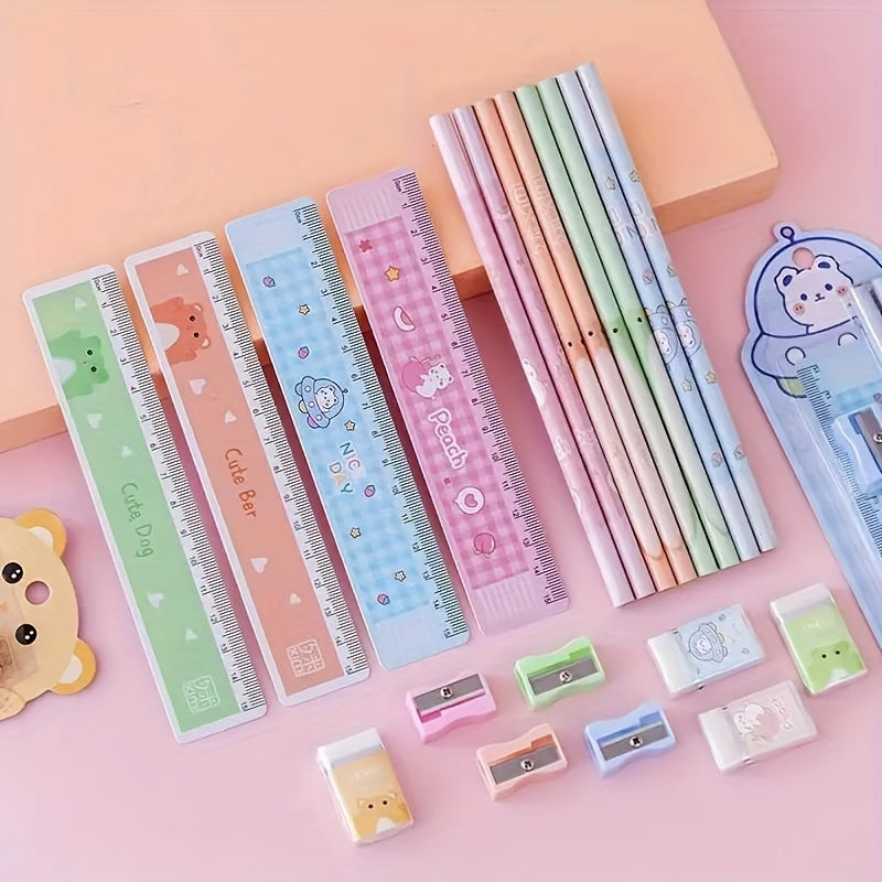Student Stationery Set 5-in-1 Pencil Teacher Prize School Supplies