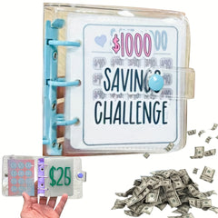 1000 Savings Challenge Binder Money Saving Book With Envelopes