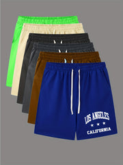 Men's Comfy Elastic Waist Drawstring Shorts for Summer