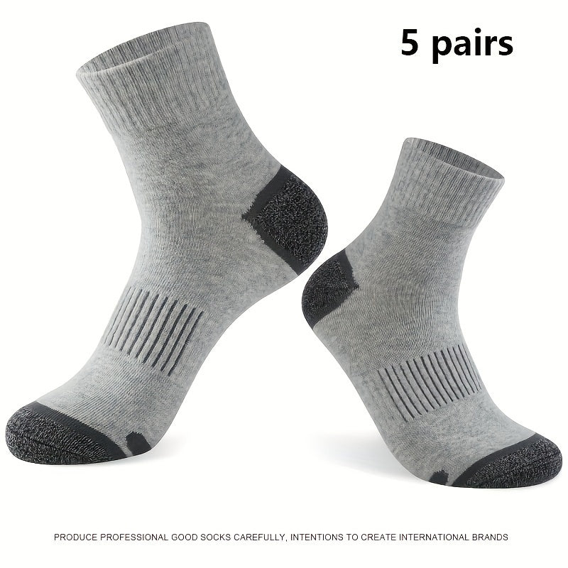 Men's Mid Calf Socks Running Sports Sweat-absorbing Basketball Socks