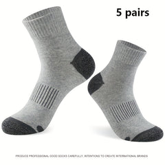 Men's Mid Calf Socks Running Sports Sweat-absorbing Basketball Socks