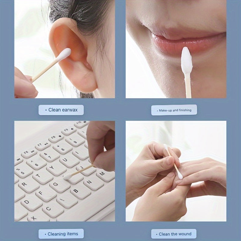 800pcs Household Disposable Cotton Swabs Double headed Cotton Sticks