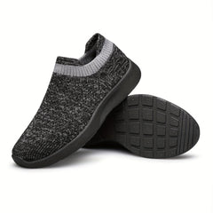 Boy's Woven Knit Slip On Sock Shoes Breathable Comfy Non Slip Casual Sneakers