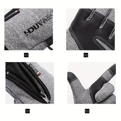 Windproof Waterproof Touch Screen Mittens for Winter Outdoor