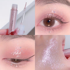 Liquid Eyeshadow Stick Glitter Pearly Finish Highlighter Golden Yellow