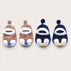 Kids' Fox Pattern Boat Socks - Non Slip Design